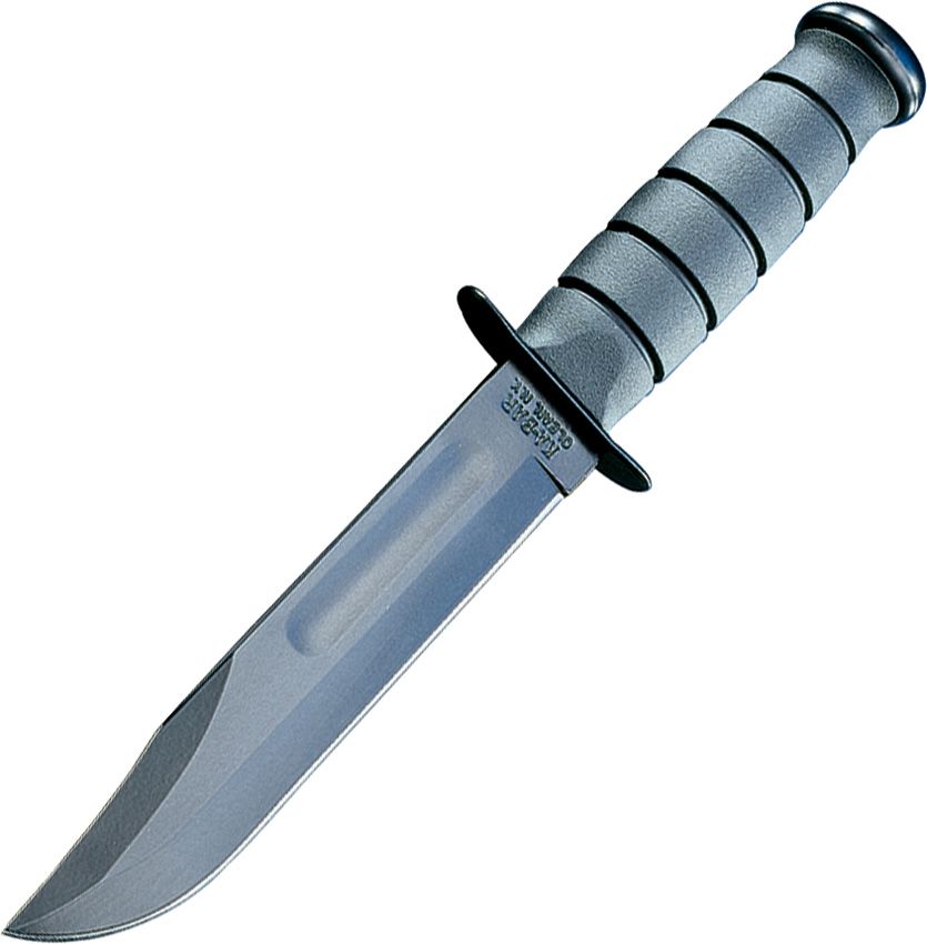 Ka-Bar USA Fighting Knife 7" Black 1095 Carbon Steel Fixed Blade w/ Sheath