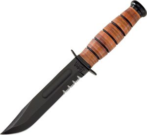 KA1219.jpg Ka-Bar Army Fighting Knife 7" Serrated 1095 Carbon Steel Fixed Blade