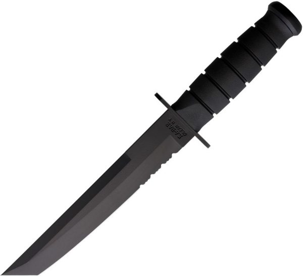 KA1245.jpg Ka-Bar Black Tanto Fixed Blade Knife 8" 1095 Steel USA Made