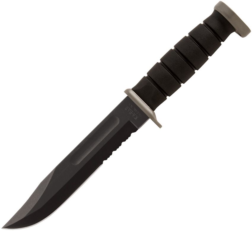 Ka-Bar D2 Extreme Fixed Blade Knife 7" Partially Serrated D2 Steel