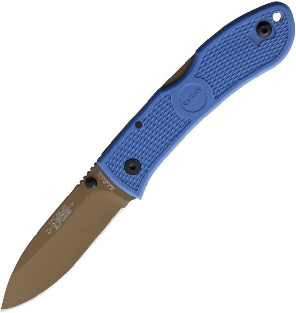 KA4062D2.jpg Ka-Bar Dozier Hunter Lockback Blue Folding Knife D2 Steel