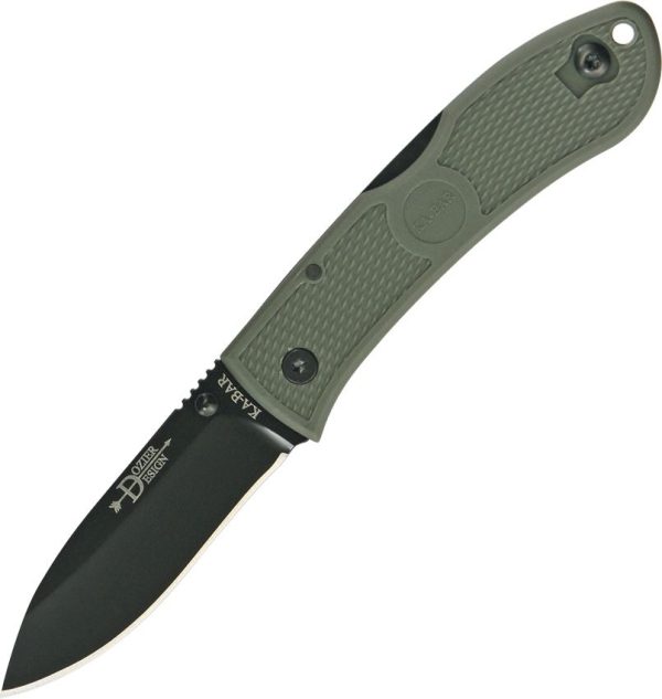 Ka-Bar Dozier Hunter Lockback Folding Knife AUS-8 Foliage Green