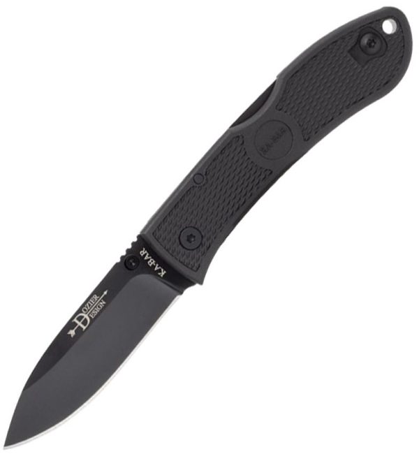 KA-Bar Dozier Lockback Folding Knife S35VN Black 3in Blade