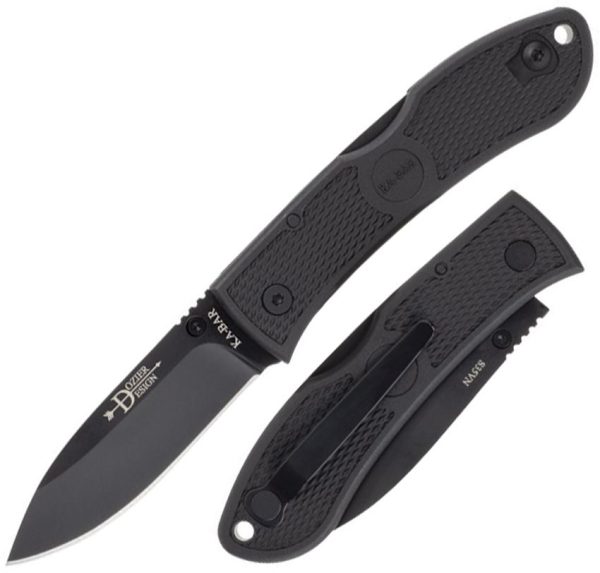KA-Bar Dozier Lockback Folding Knife S35VN Black 3in Blade