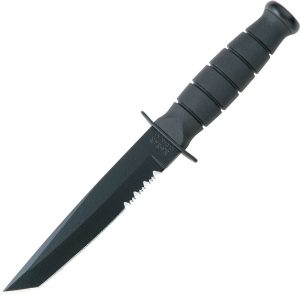KA5055.jpg Ka-Bar Short Fixed Blade Knife 1095 Carbon Steel Tanto Black