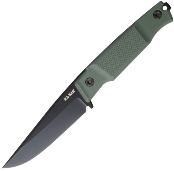 Ka-Bar Apex Fixed Blade D2 Steel Green Handle Knife 4in
