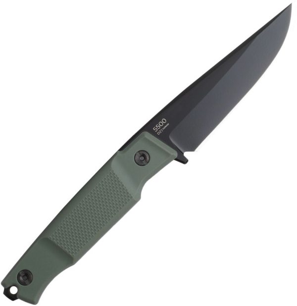 Ka-Bar Apex Fixed Blade D2 Steel Green Handle Knife 4in