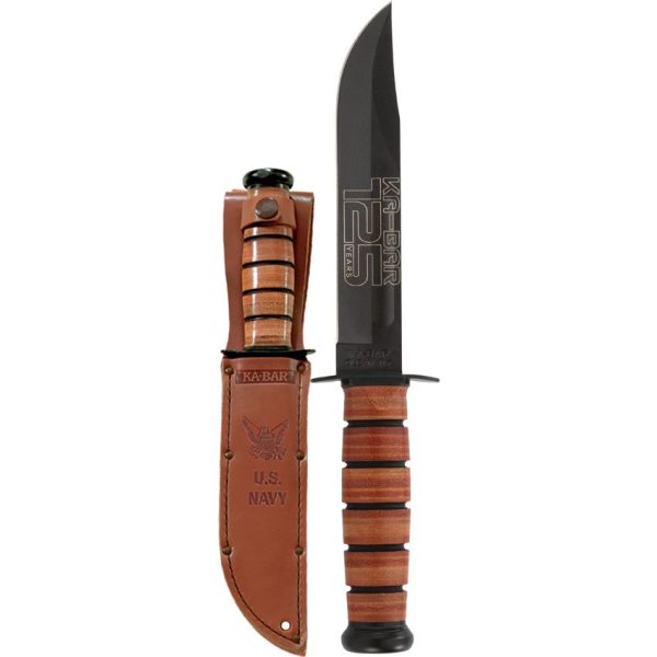 Ka-Bar 125th Anniversary Navy Fixed Blade 7" 1095 Steel