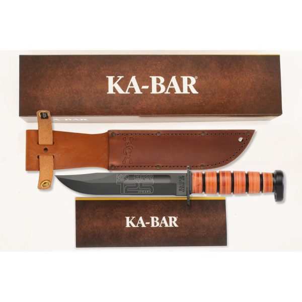 Ka-Bar 125th Anniversary Dog Fixed Blade 7" 1095 Carbon Steel