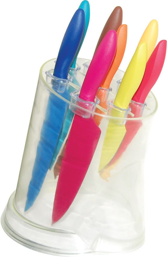 Kai Pure Komachi 2 Nine Piece Knife Set Stainless Steel Block