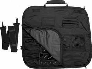 Kai USA 8 Slot Knife Roll Black Zippered Canvas Storage Case