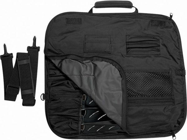 Kai USA 8 Slot Knife Roll Black Zippered Canvas Storage Case