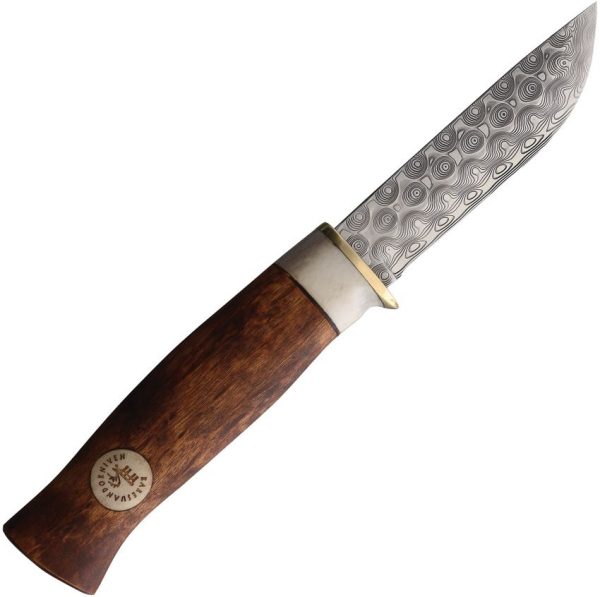 KAR350105.jpg Karesuando Beaver 8 Rose Damasteel Fixed Blade Knife