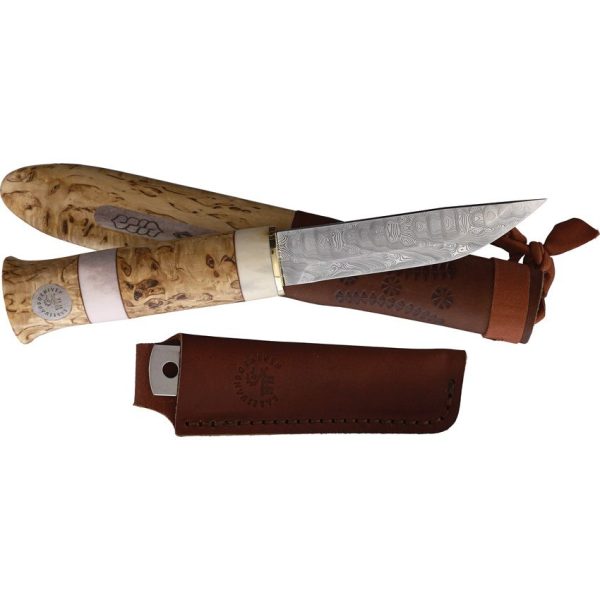 Karesuando Sami Jarven Nordic Light Fixed Blade Damasteel Knife