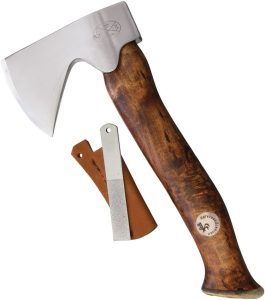 KAR4042.jpg Karesuando Vuogas Axe Brown Fixed Blade Stainless Steel Swedish