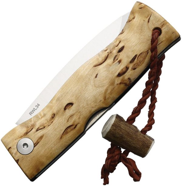 Karesuando Paltsa Lockback Folding Knife RWL34 Steel Birch