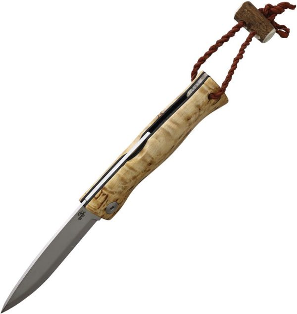 Karesuando Paltsa Lockback Folding Knife RWL34 Steel Birch