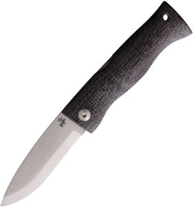 KAR406100.jpg Karesuando Paltsa Lockback 12C27 Folding Knife Gray Micarta