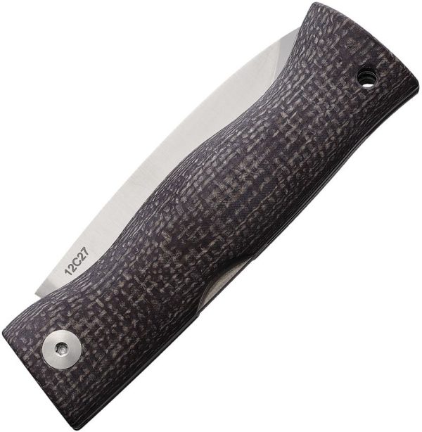 Karesuando Paltsa Lockback 12C27 Folding Knife Gray Micarta