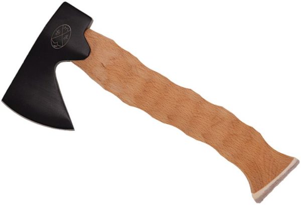 KAR4348.jpg Karesuando Bushcraft Axe Carbon Black Fixed Blade 5Cr15MoV