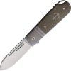 KARBON Ahoy Framelock 3.13" Bohler M390 Green Micarta Folding Knife