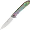 KARBON Tidbit Framelock Folding Knife 3" N690 Blade Floral Handle