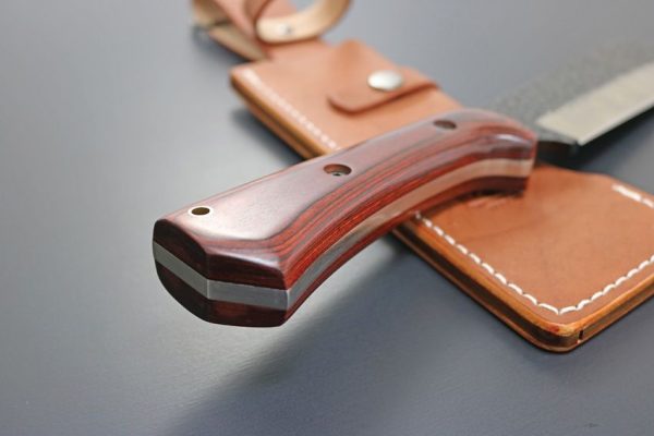 Kanetsune Reazen Tou AUS-8 Hammer Etched Fixed Blade