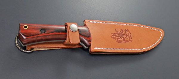 Kanetsune Enyou Tou AUS-8 Hammer Etched Fixed Blade