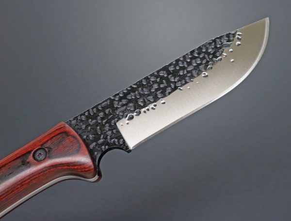 Kanetsune Enyou Tou AUS-8 Hammer Etched Fixed Blade
