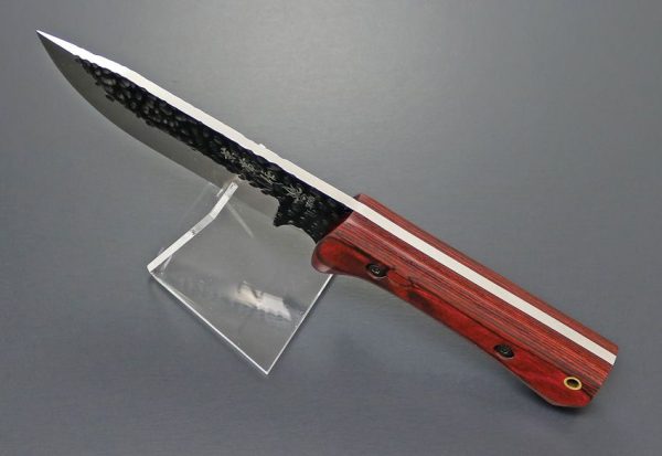 Kanetsune Enyou Tou AUS-8 Hammer Etched Fixed Blade