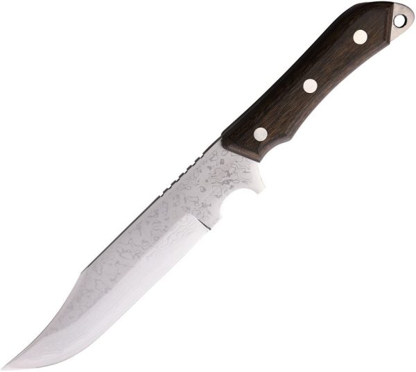 Kanetsune Seseragi Damascus Clip Point Fixed Blade 6in