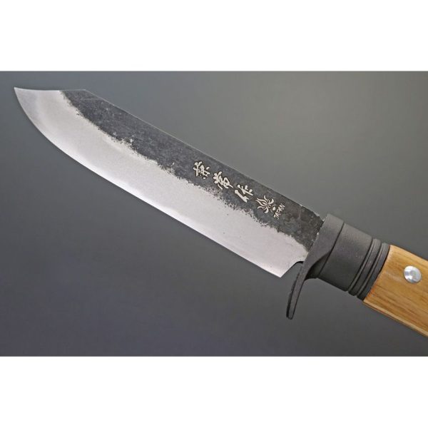 Kanetsune Kuro-One Sanmai Takefu Fixed Blade - Steel Guard