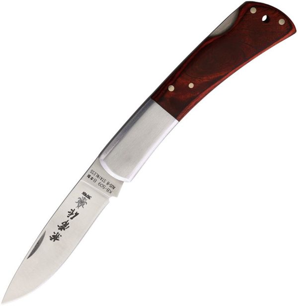 Kanetsune Kaico-You Lockback Folding Knife - Red Pakkawood