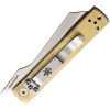 Kanetsune Brushed Brass Linerlock - Extended Tang Folder