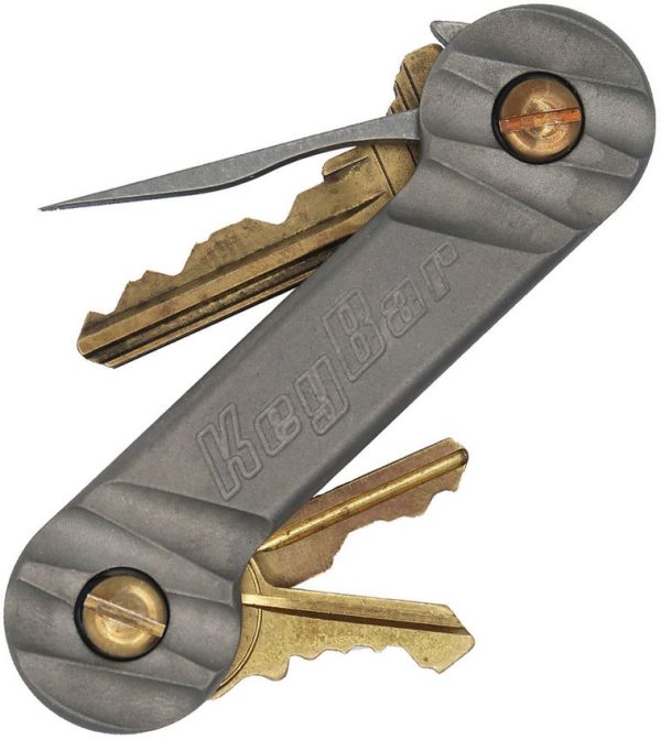 KeyBar Carved Titanium Key Organizer EDC Multi-Tool USA Made
