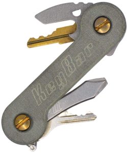 KBR254.jpg KeyBar Green Linen Micarta Key Organizer