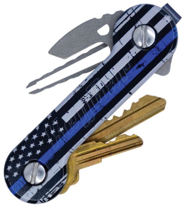 KeyBar Aluminum UV Thin Line Blue Key Organizer