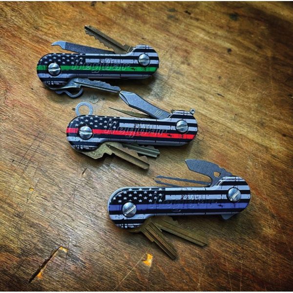 KeyBar Aluminum UV Thin Line Blue Key Organizer