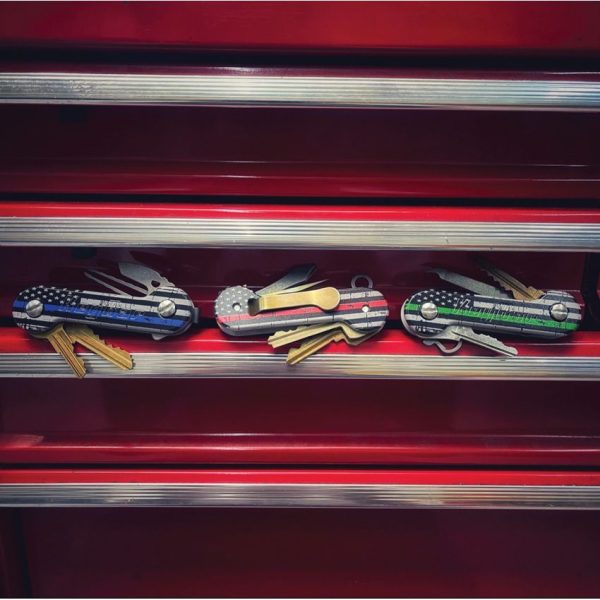 KeyBar Aluminum UV Thin Line Blue Key Organizer
