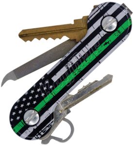 KeyBar Aluminum UV Thin Line Green Key Organizer