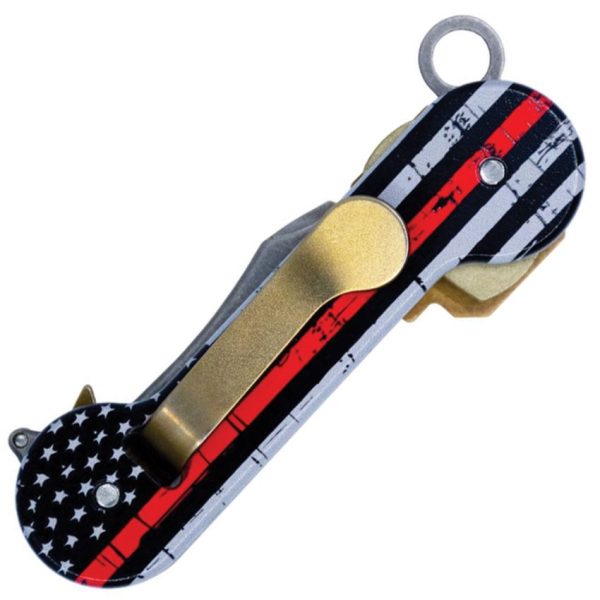 KeyBar Aluminum UV Thin Line Red Key Organizer