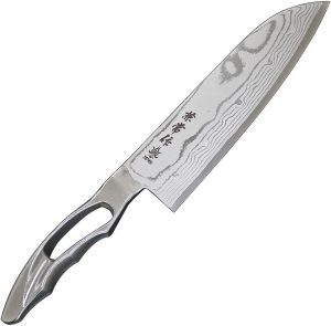 Kanetsune Santoku 170mm VG-10 Damascus Stainless Fixed Blade