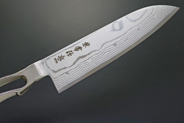 Kanetsune Santoku 170mm VG-10 Damascus Stainless Fixed Blade