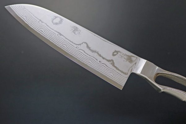 Kanetsune Santoku 170mm VG-10 Damascus Stainless Fixed Blade