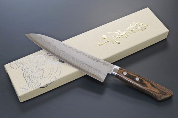 Kanetsune Sairyu Kengata 180mm - Damascus Chef's
