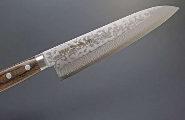 Kanetsune Sairyu Kengata 180mm - Damascus Chef's