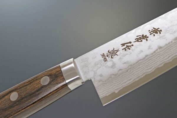 Kanetsune Sairyu Kengata 180mm - Damascus Chef's
