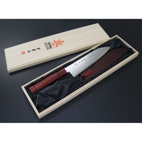 Kanetsune Santoku Minamo-kaze 180mm Damascus Knife