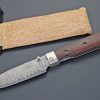 Kanetsune Gaku Style Linerlock Damascus Folding Knife