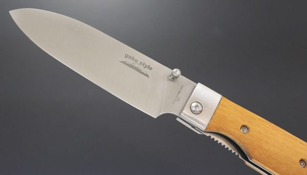 Kanetsune Gaku Style Linerlock Folding Knife 440 Stainless Rosewood